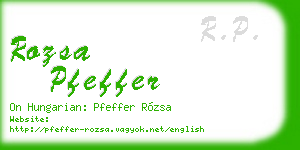 rozsa pfeffer business card